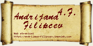 Andrijana Filipčev vizit kartica
